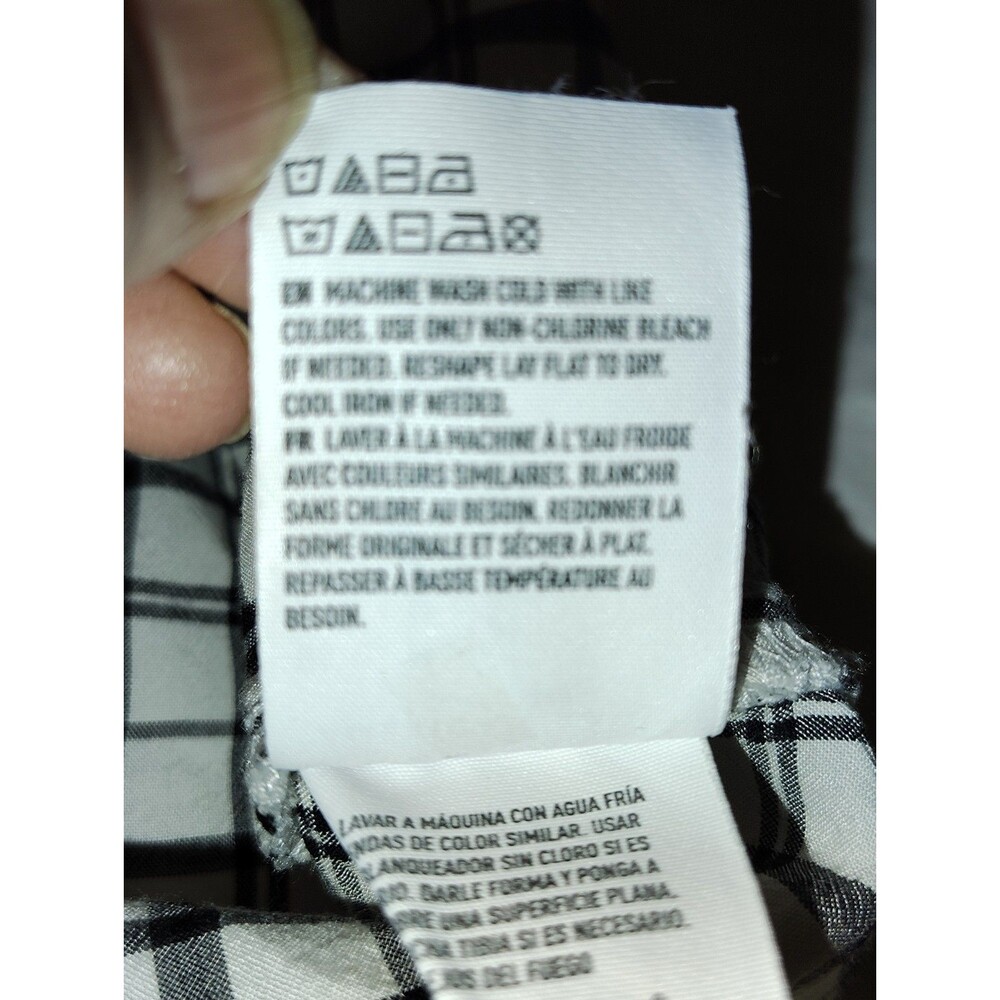 American Eagle Womens Plaid Smocked Crop Tank Top S Peach Ruffle Cottagecore Y2K - Picture 8 of 11